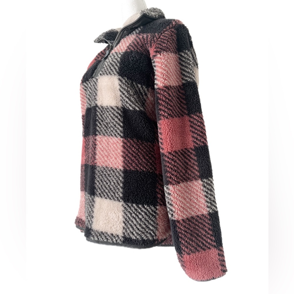 Simply Southern 1/4 Zip Plaid Sherpa Pullover